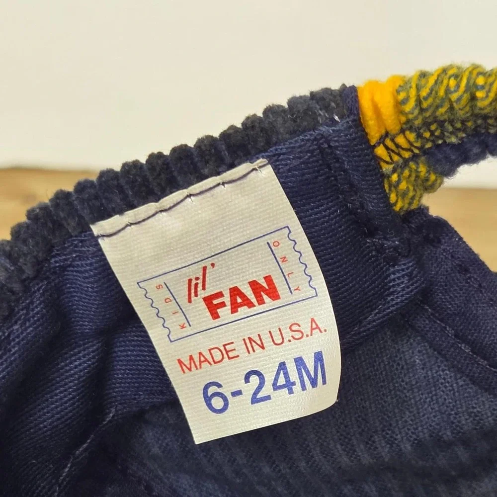 Michigan Wolverines navy corduroy baseball cap kids size